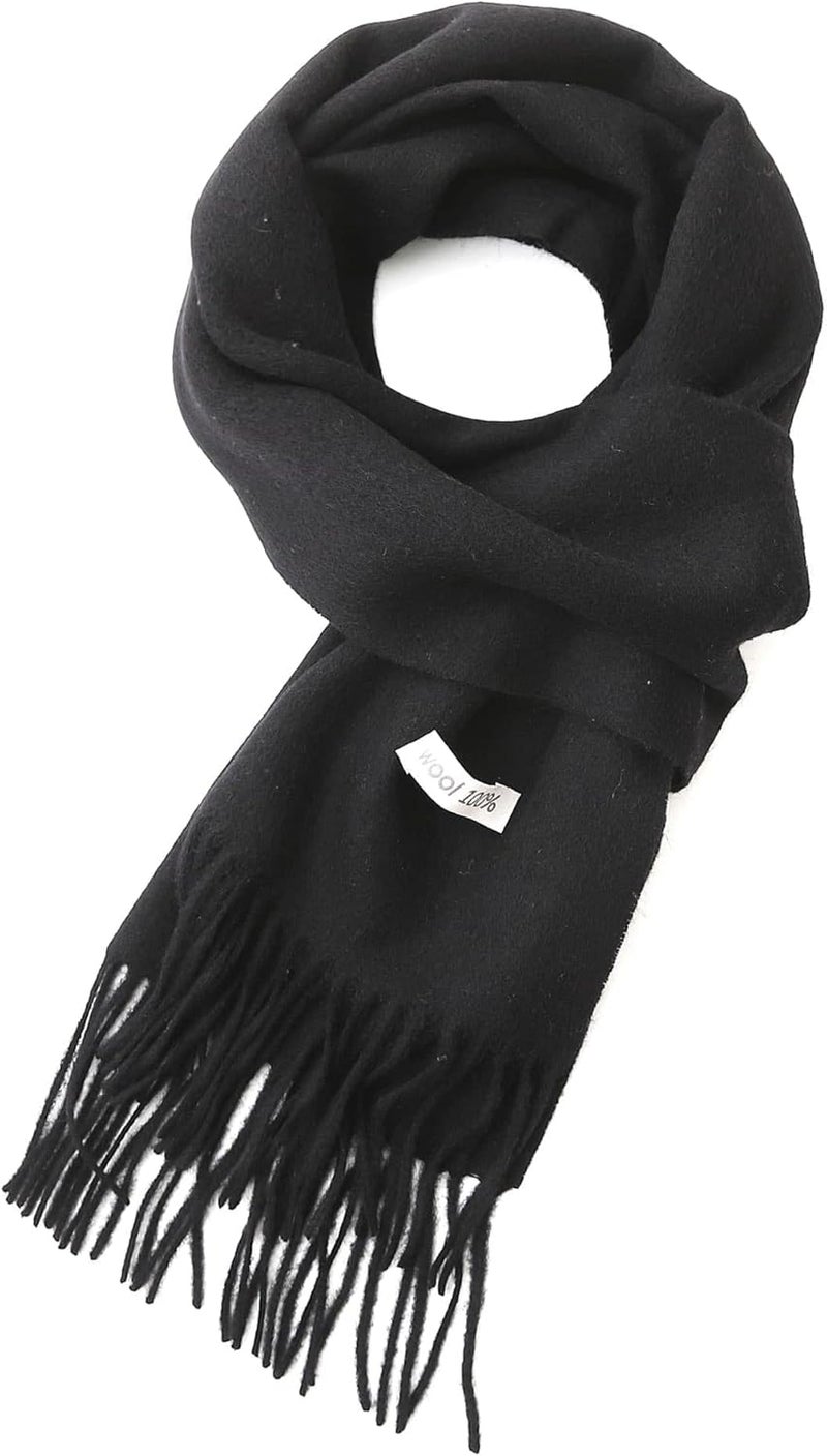 linişte 100% Wool Scarf - Men and Women Winter Warm Soft Luxurious Solid Colors Gift Box - Image 1